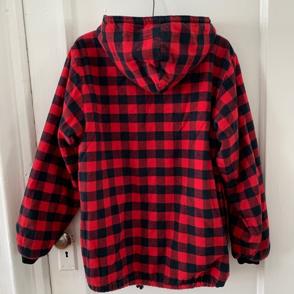Cozy Vermont Flannel fleece lined zip up hoodie - Picture 5 of 6